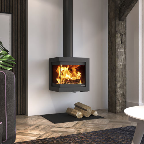 木材采暖炉 - Dik Geurts - Bora Corner, Wall - DRU - 4 kW / 5 kW...10 kW / 悬挂式