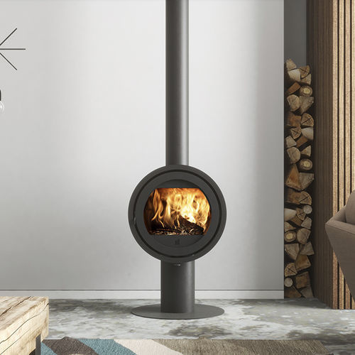 木材采暖炉 - Dik Geurts - Odin Tunnel, Base - DRU - 5 kW...10 kW / 落地式 / 2 面式