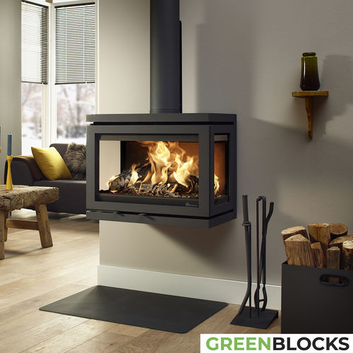 木材采暖炉 - Dik Geurts - Vidar Triple Medium, Wall - DRU - 9 kW / 4 kW / 壁挂