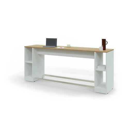 钢前台接待桌 - COMMUNICATION DESK - Leuwico - 漆包金属 / 塑料 / 办公室