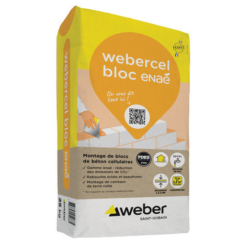砖石工程砂浆胶合剂 - WEBERCEL BLOC ENA&Eacute; - Weber Industries - 修补 / 固结 / 粘贴式