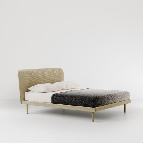双人床 - COROLLE  - Bolzan Srl-Società Benefit - 现代风格 / 带软包床头板 / 布艺