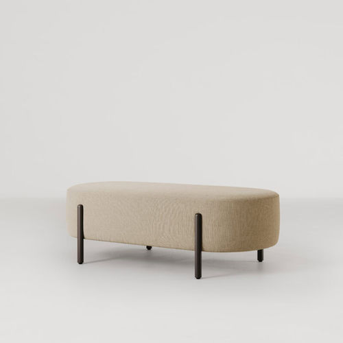 现代风格软包长凳 - FLAG BENCH - Bolzan Srl-Società Benefit - 布料 / 木桌脚 / 木质