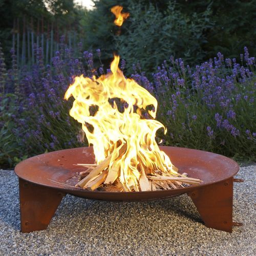 燃木花园火盆 - aura - keilbach design and products - 钢 / 圆形 / 锈病