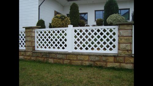 花园围栏 - PERGOLA GRID SKEW FENCE - Top Fence - PVC / 传统风格
