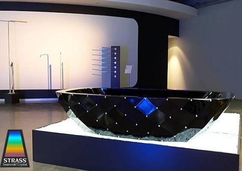 椭圆浴缸 - DIAMOND - AQUAdesign - 放置式 / 复合材料 / 白色