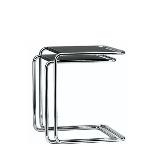 包豪斯风格套桌 - B 97 - THONET/索耐特 - 木质 / 玻璃 / 铬钢桌脚