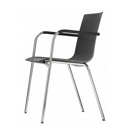 现代风格椅子 - S 160 - THONET/索耐特 - 室内 / 聚丙烯 / 镀铬金属桌脚
