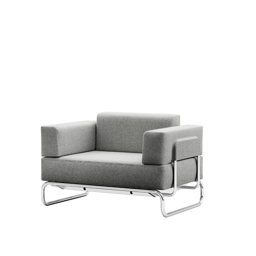 现代风格扶手椅 - S 5001/C001 - THONET - 布料 / 皮质 / 铬钢