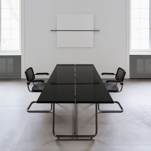 现代风格桌 - S 1070 SERIOUS / NORDIC JS . THONET - THONET/索耐特 - 光泽漆木 / 钢 / 钛