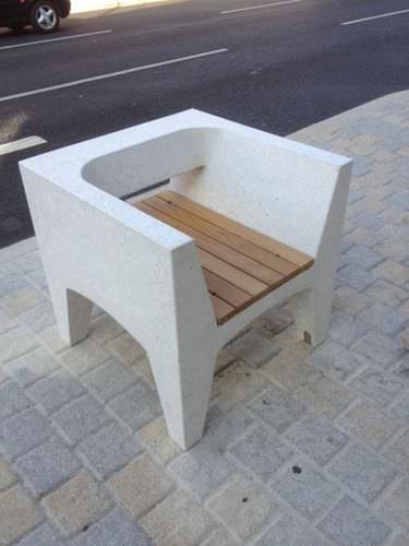 混凝土市政椅 - LORD: Individual Chair - A Amop Synergies