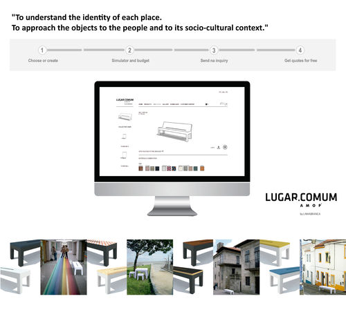 现代风格凳子 - LUGARCOMUM: STEEL STOOL - A Amop Synergies - 钢座桌脚 / 公共空间 / 户外