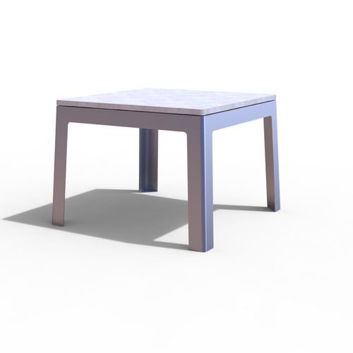 现代风格野餐桌 - LUGARCOMUM: STEEL TABLE - A Amop Synergies - 金属 / 混凝土 / 长方形