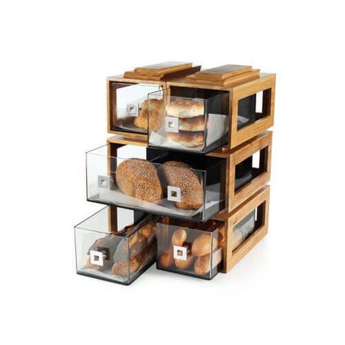 面包陈列架 - BAKERY BUILDING BLOCKS : BD105 - Rosseto Serving Solutions - 台面式 / 竹制 / 用于蛋糕房