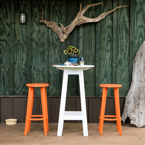 现代风格高脚桌 - FRESH AIR BAR TABLE - Loll Designs - 高密度聚乙烯 / 圆形 / 100%可回收