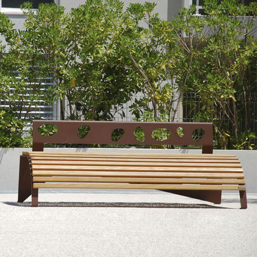 现代风格公共长椅 - GREEN PALACIO - CYRIA | Mobilier Urbain - 木质 / 钢 / 热喷漆钢