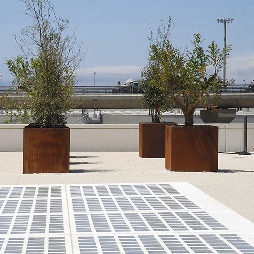 电镀钢树池 - TRADI 4 - CYRIA | Mobilier Urbain - 耐候钢 / 热喷漆钢 / 正方形