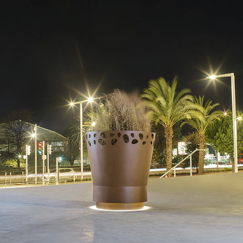 耐候钢花坛 - GREEN PALACIO M2 - CYRIA | Mobilier Urbain - 热喷漆钢 / 圆形 / 高强度