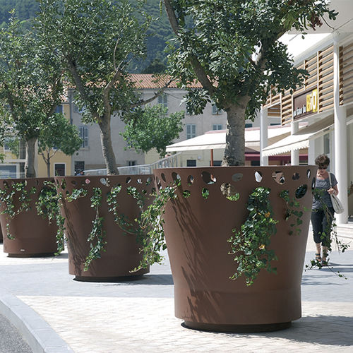 电镀钢树池 - GREEN PALACIO 2 - CYRIA | Mobilier Urbain - 耐候钢 / 热喷漆钢 / 圆形