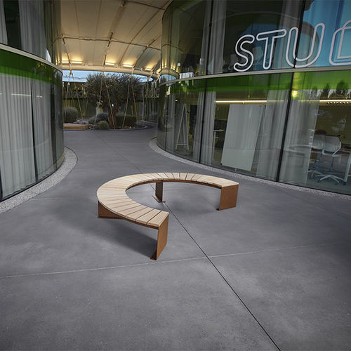 现代风格花园椅 - STUDIO - CYRIA | Mobilier Urbain - 木质 / 钢 / 热喷漆钢