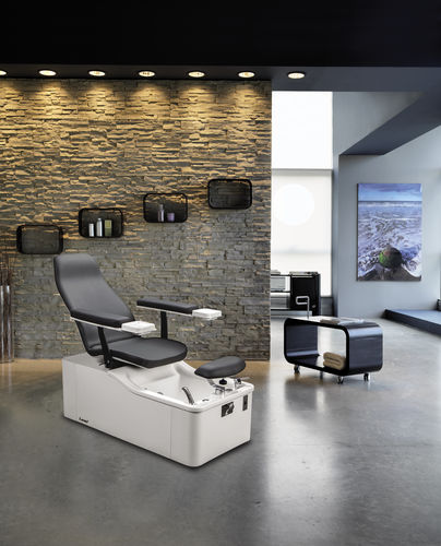 仿皮水疗足疗椅 - ELBA - Lemi BEAUTY & SPA - 镀铬金属 / 带头枕 / 倾斜椅背型