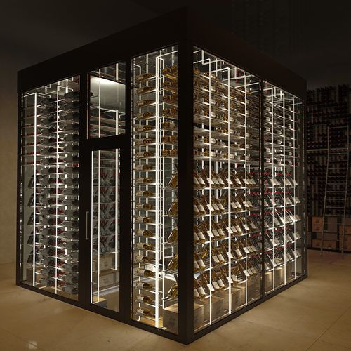 木质瓶架 - CUBE WHC6 - ESIGO - 钢 / 玻璃 / Plexiglas®宝克力