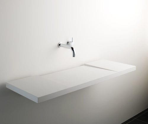 悬挂式台盆 - GEO - Omvivo - Caesarstone® 材质 / 长方形 / 现代风格