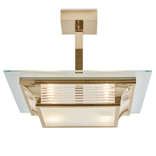 传统风格顶灯 - PARIS KARREE GOLD - Art Deco Schneider - 正方形 / 抛光黄铜 / LED式