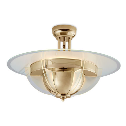 传统风格顶灯 - MARSEILLE GOLD - Art Deco Schneider - 圆形 / 抛光黄铜 / LED式