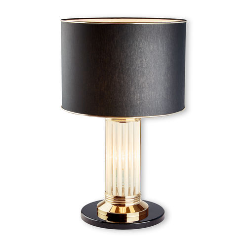 台灯 - LIMOGES STOFF GOLD - Art Deco Schneider - 抛光黄铜 / 传统风格 / 有线