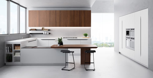 现代风格厨房 - MIAMI - Biefbi Cucine - 木质 / 钢 / L 形