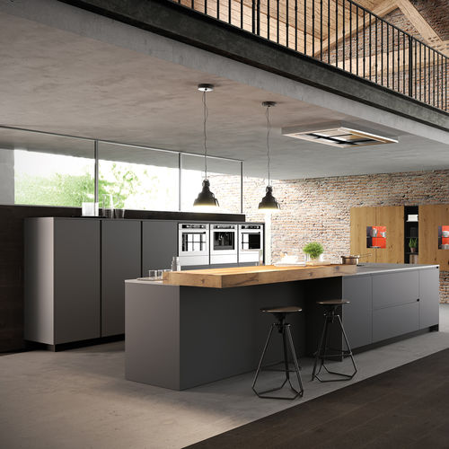 现代风格厨房 - CORTINA - Biefbi Cucine - 漆木 / 铁 / 岛台式