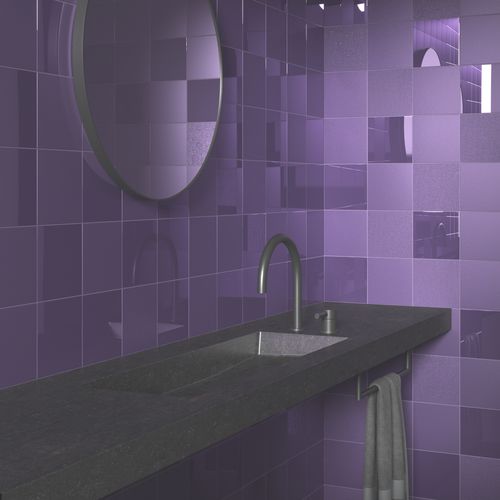 陶瓷砖 - BECOME AUBERGINE MIX - INTHETILE - 金属光泽 / 室内 / 墙面