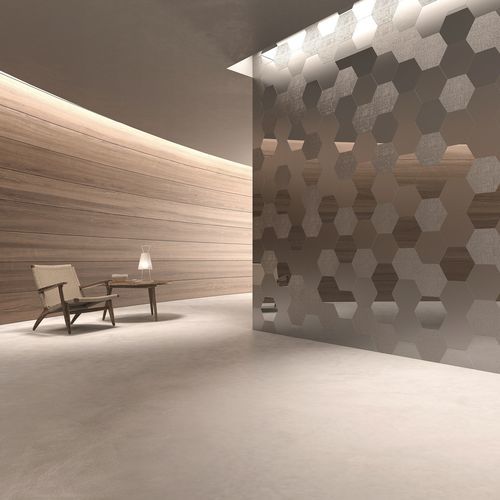 陶瓷陶地砖 - 2GEOM SILVER MIX - INTHETILE - 高亮光 / 哑光 / 布艺