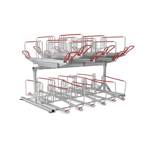 落地式自行车架 - BikeHub Economy 2/24 - wsm Raumsysteme - 安全 / 双层 / 防破坏