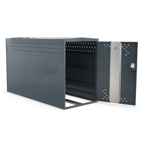 安全自行车停放处 - BikeBox 1 G with coin deposit lock - wsm Raumsysteme - 模块化 / 电镀钢 / 公共空间