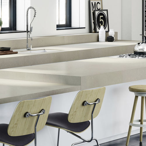 石英复合材料厨房台面 - BEIGE ZEMENT - COMPAC The Surfaces Company - 厨房