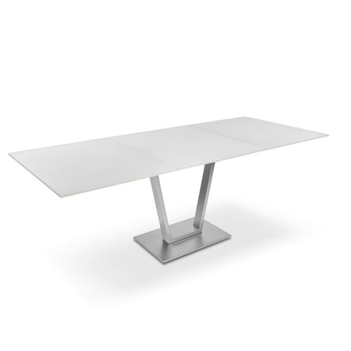 现代风格餐桌 - P4400/E BONITO - Ronald Schmitt Design - 玻璃 / 漆包金属 / 磨砂不锈钢