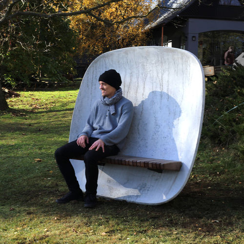 现代风格公共长椅 - SATELLITE - mmcité street furniture - 硬木 / 刺槐木 / 混凝土