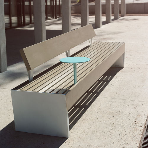 现代风格公共长椅 - BLOCQ - mmcité street furniture - 硬木 / 松木 / 电镀钢