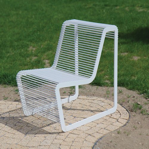 现代风格壁炉椅 - LIMPIDO - mmcité street furniture - 电镀钢 / 电镀钢 / 黑色