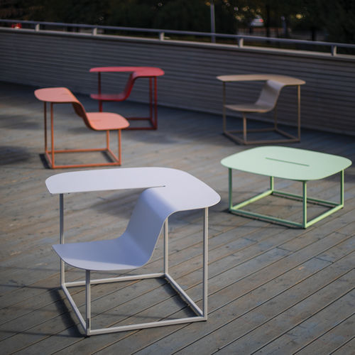 现代风格椅子 - MANTA - mmcité street furniture - 户外 / 胶合板 / 铝制