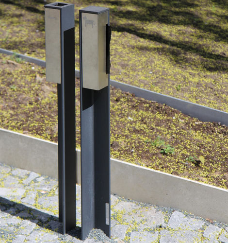 落地烟灰缸 - VALET - mmcité street furniture - 电镀钢 / 不锈钢 / 用于室外