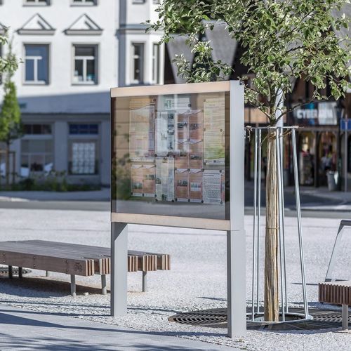 户外布告板 - C-LIGHT IF - mmcité street furniture - 发光 / 玻璃 / 钢