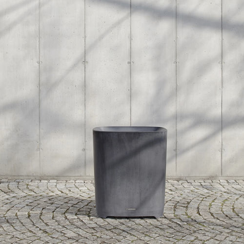 公共垃圾桶 - BETTER - mmcité street furniture - 电镀钢 / 高性能混凝土 / 带烟灰缸
