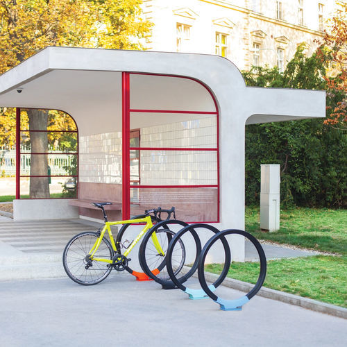 落地式自行车架 - GOMEZ - mmcité street furniture - 公共空间 / 电镀钢 / 铝