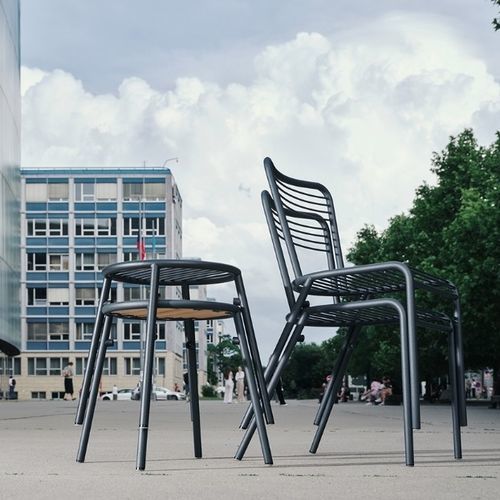 现代风格公共长椅 - FLANEUR - mmcité street furniture - 钢 / 木质 / 户外