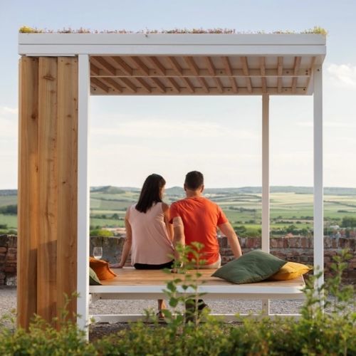 公共空间遮蔽棚 - CUBY - mmcité street furniture