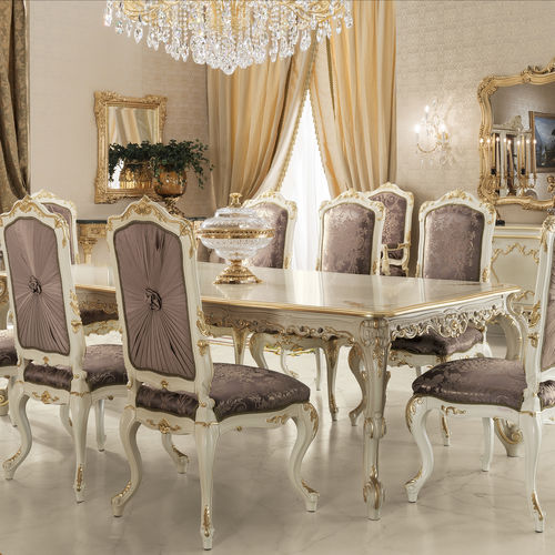 经典风格餐桌 - 15117 - Modenese Luxury Interiors - 实木 / 金箔木板 / 布料
