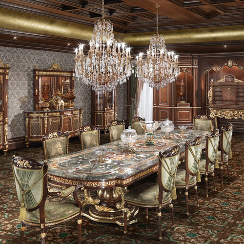 经典风格桌 - 14109 - Modenese Luxury Interiors - 实木 / 实木桌脚 / 长方形